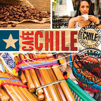 cafe chile Between the magnificent Andes mountain range and the Pacific Ocean lies the vibrant city of Santiago de Chile. The Café Mapocho take it's name from the river the Café is awash with a spirited and lively atmosphere that imbues a joie-de-vivre amongst all those who dwell. This intoxicating ambience is further fuelled by the dynamic music of Pan Pipes, Charango Guitar and Flutes. 